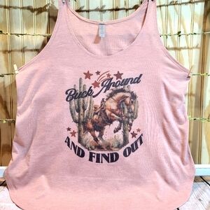 Women's Pink Graphic Tank Top
